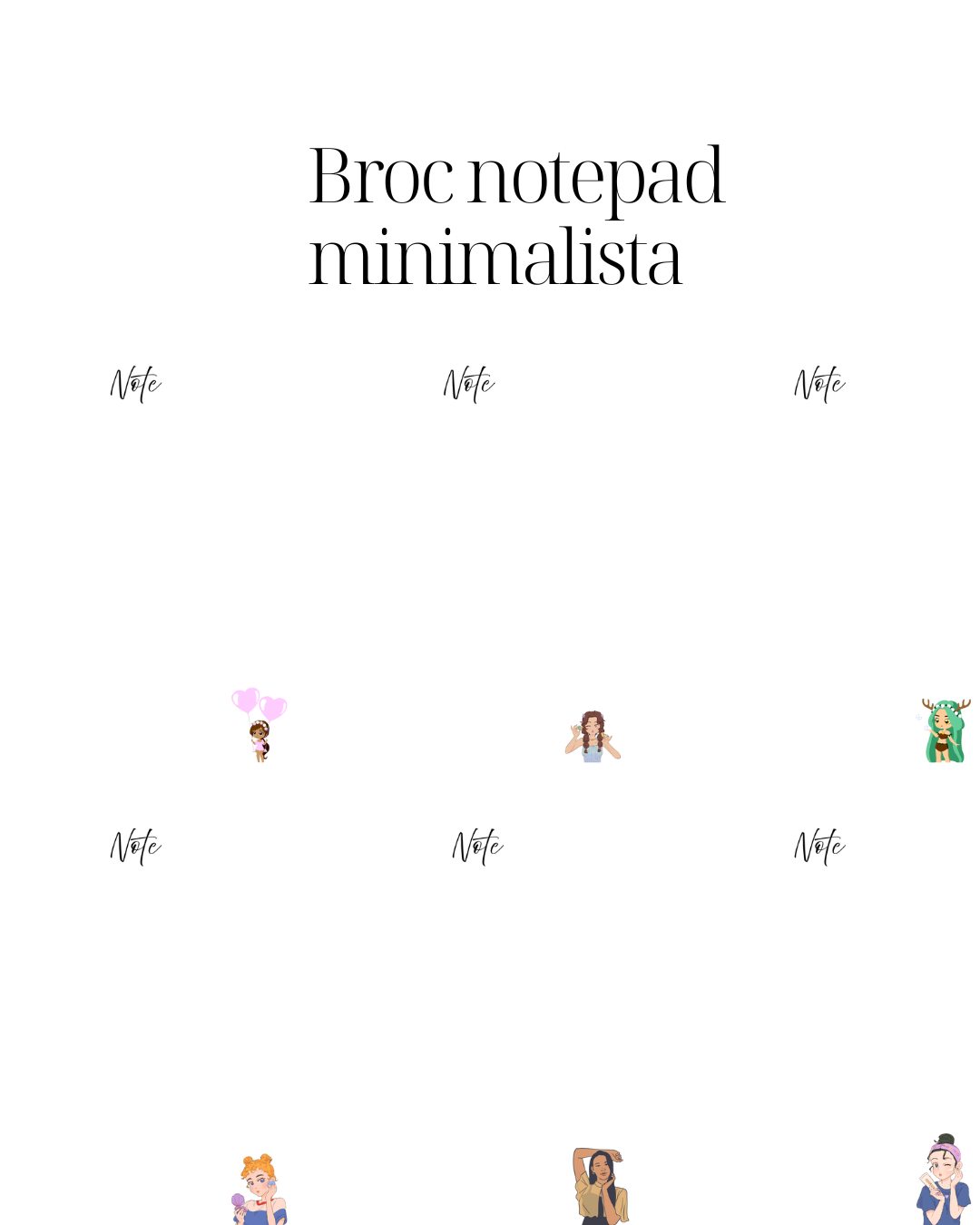Notas 7x10cm de animales,flores,frutas y minimalista