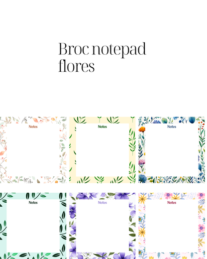 Notepad 7x8 cm tematica animales.flores,frutas y mininalista